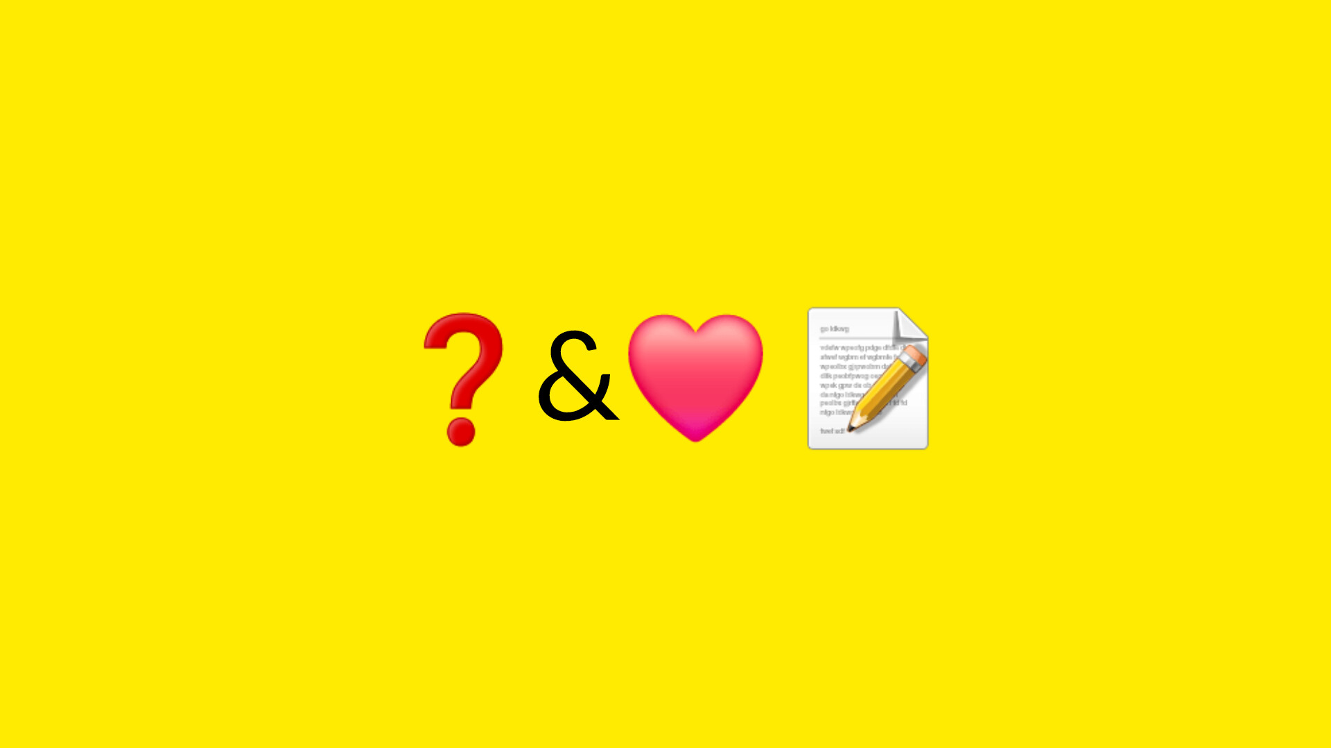 ❓&❤️ 📝