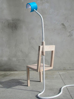 chair and lamp