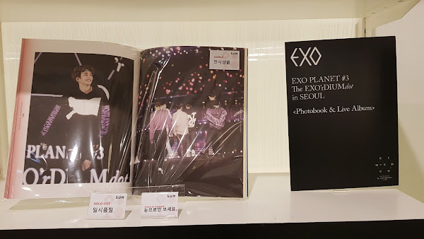 EXO merch at SMTOWN COEX Artium store, Seoul, South Korea