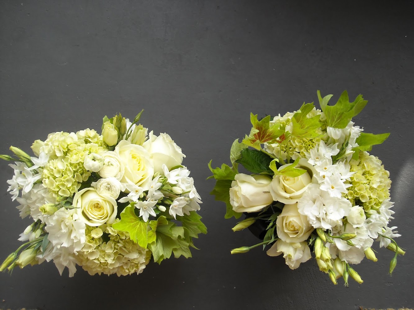 The silk wedding flowers