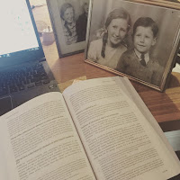 study, vintage, photo, desk, old, family
