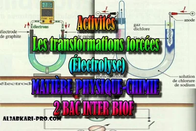 Activités Les transformations forcées (Électrolyse), 2 bac inter biof PDF , Physique chimie, 2 bac inter, sciences biof, PDF, BIOF, baccalauréat international maroc, baccalauréat international, BAC, 2 éme Bac, Exercices, Cours, devoirs, examen nationaux, exercice, filière, 2ème Baccalauréat, prof de soutien scolaire a domicile, cours gratuit, cours gratuit en ligne, cours particuliers, cours à domicile, soutien scolaire à domicile, les cours particuliers, cours de soutien, les cours de soutien, cours online, cour online.