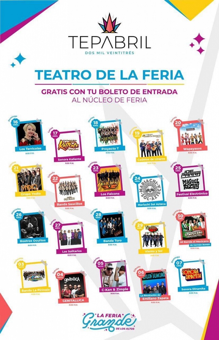Feria Tepabril 2023 Teatro del Pueblo Cartelera de Artistas