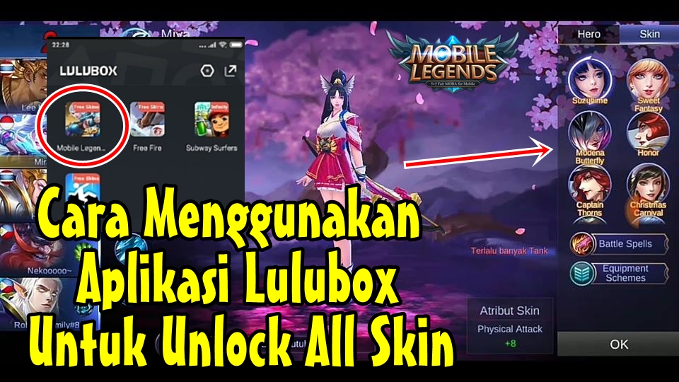 Cara Menggunakan Aplikasi Lulubox Untuk Unlock All Skin Mobile Legends
