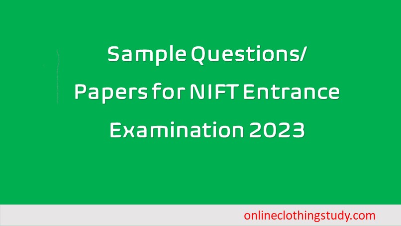 Sample question NIFT entrance exam