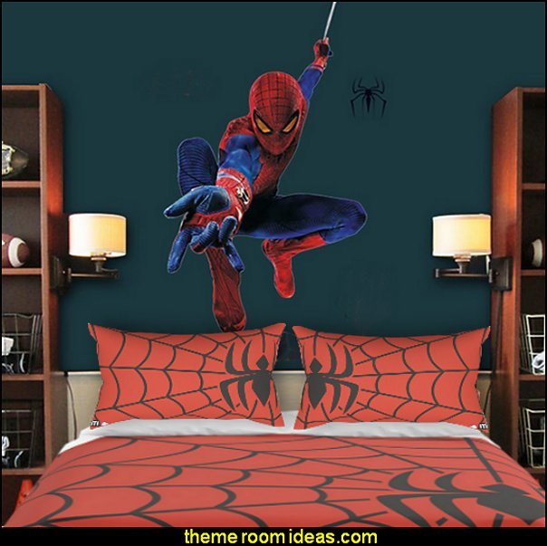 spiderman bedroom decorating ideas -   Spiderman bedding Spider-man room decor spiderman wall decals  Marvel Heroes