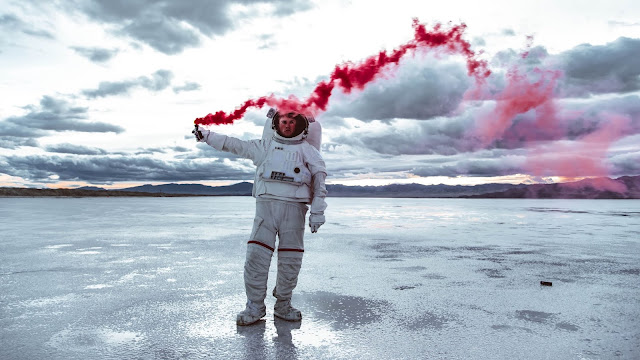 Astronaut, Spacesuit, Ice, Sky