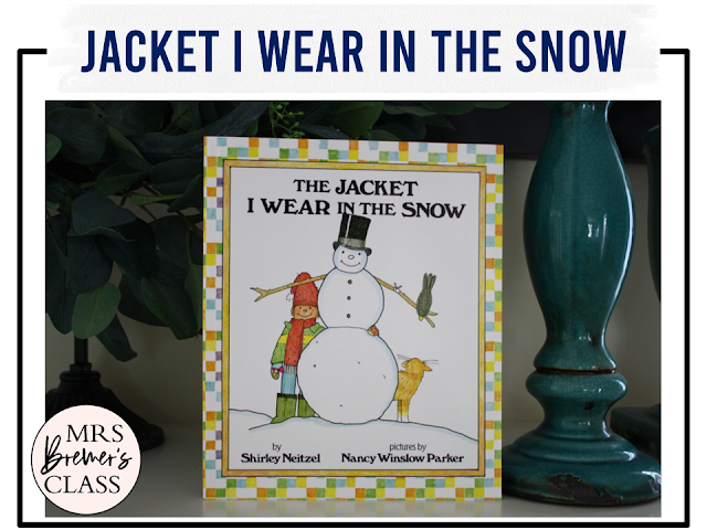 The Jacket I Wear in the Snow book activities unit with literacy printables, reading companion activities, & lesson ideas for Kindergarten & First Grade