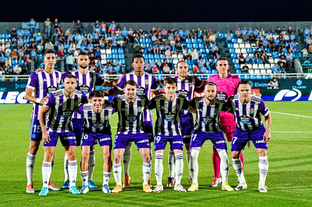 REAL VALLADOLID C. F. Temporada 2021-22. El Yamiq, Joaquín, Gonzalo Plata, Nacho y Masip. Weissman, Álvaro Aguado, Luis Pérez, Toni Villa, Iván Sánchez y Roque Mesa. U. D. IBIZA 1 REAL VALLADOLID C. F. 2 Sábado 22/05/2022, 22:00 horas. Campeonato de Liga de 2ª División, jornada 41. Ibiza, Baleares, Estadio Can Misses – Power Electronics: 4.614 espectadores.