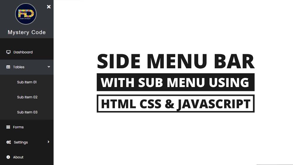 CSS Sidebar Dropdown Menu