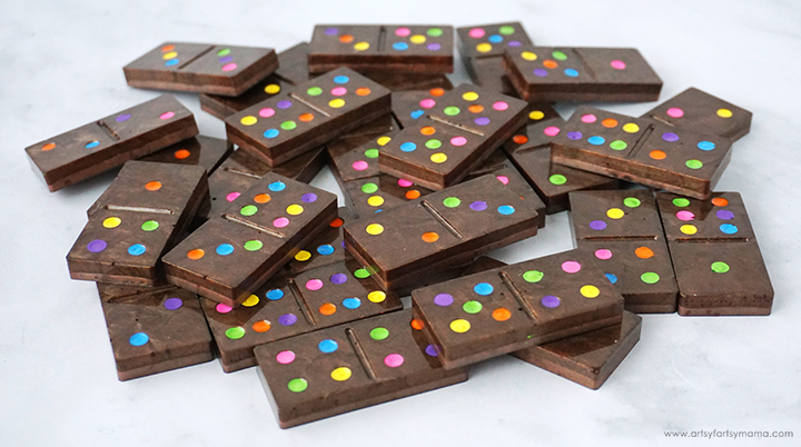 Resin Cosmic Brownie Dominoes