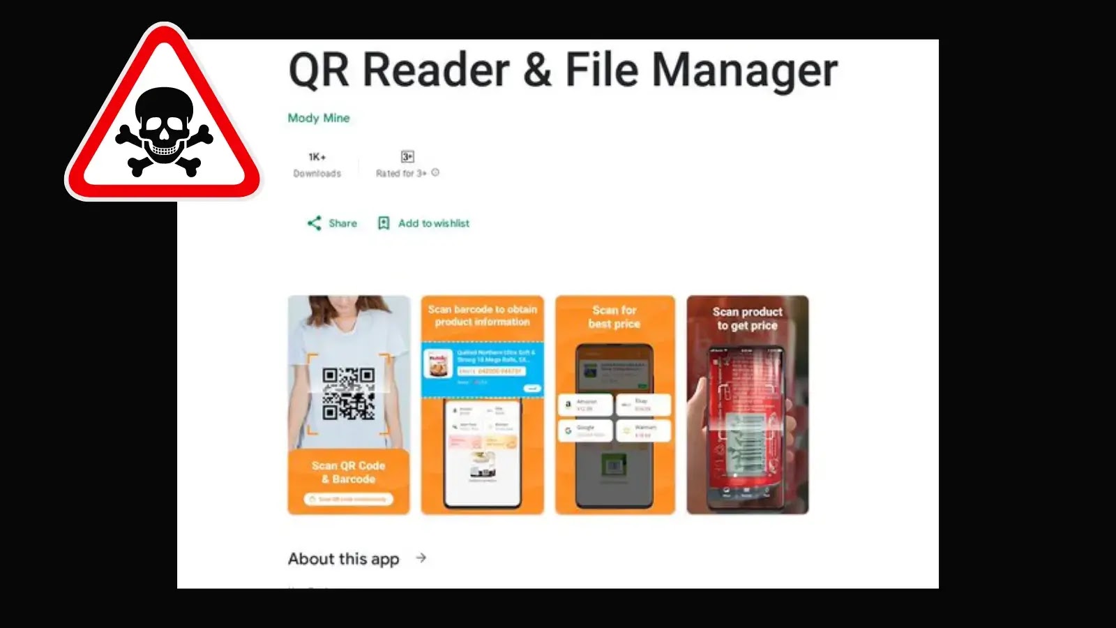 Malicious QR Reader App in Google Play Delivers Anatsa Banking Malware