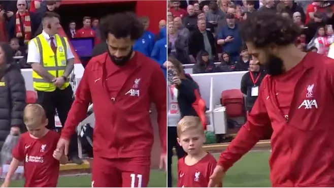 "Steven Gerrard's Legacy Lives On": As Son Joins Liverpool FC Tradition by Walking Out with Mo Salah
