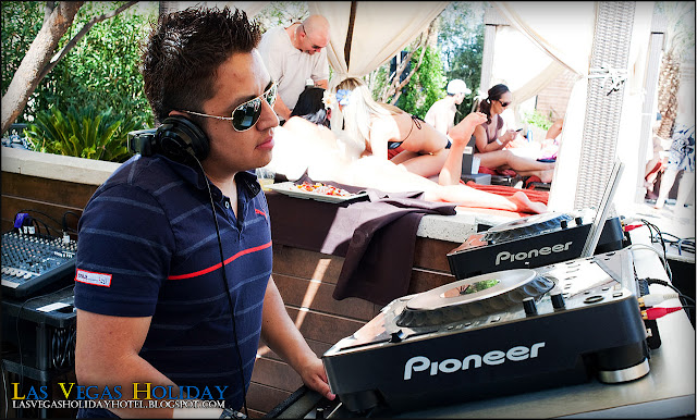 DJ at the Adults Only Pool at the M Resort Spa & Casino
