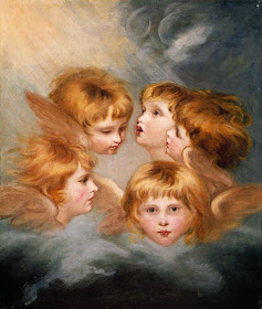 A Child’s Portrait in Different Views: Angel’s Heads by Joshua Reynolds, 1786-7