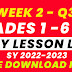 WEEK 2 GRADES 1-6 DAILY LESSON LOG Q3