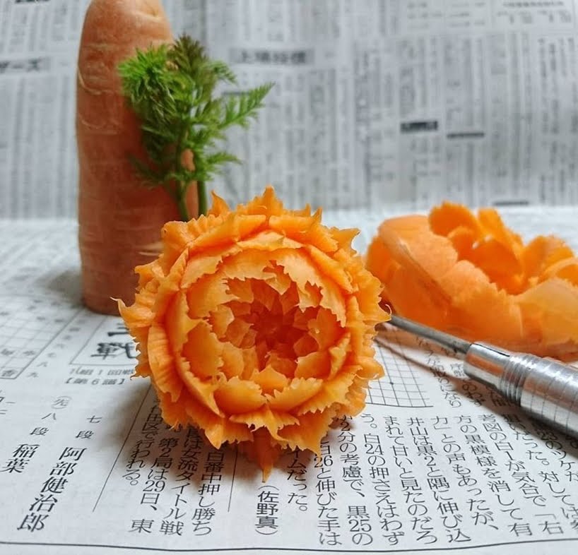 Impresionante comida tallada por Takehiro Kishimoto