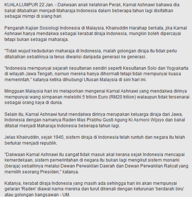 Kamal Ashnawi terkaya di dunia,MAHARAJA INDONESIA adalah PROPA?