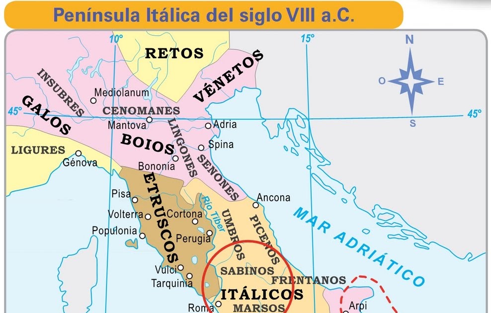ILUSTRE CESANTE: mapa de italia prerromana