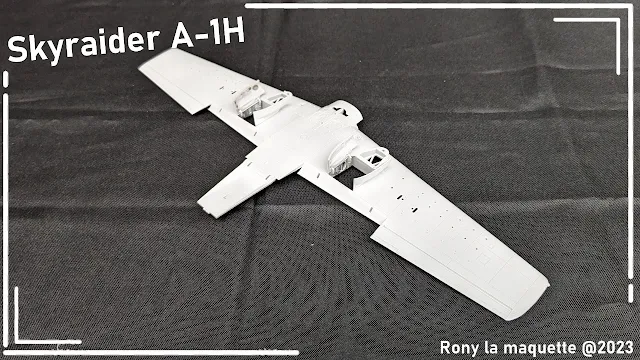 Maquette du A-1H Skyraider de Tamiya au 1/48.