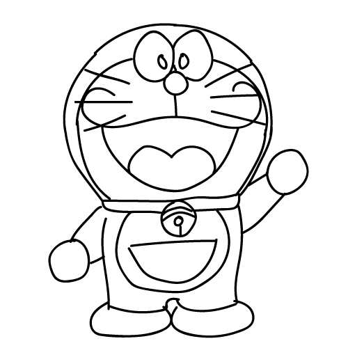 Koleksi Populer 24+ Contoh Gambar Kartun Doraemon Hitam Putih