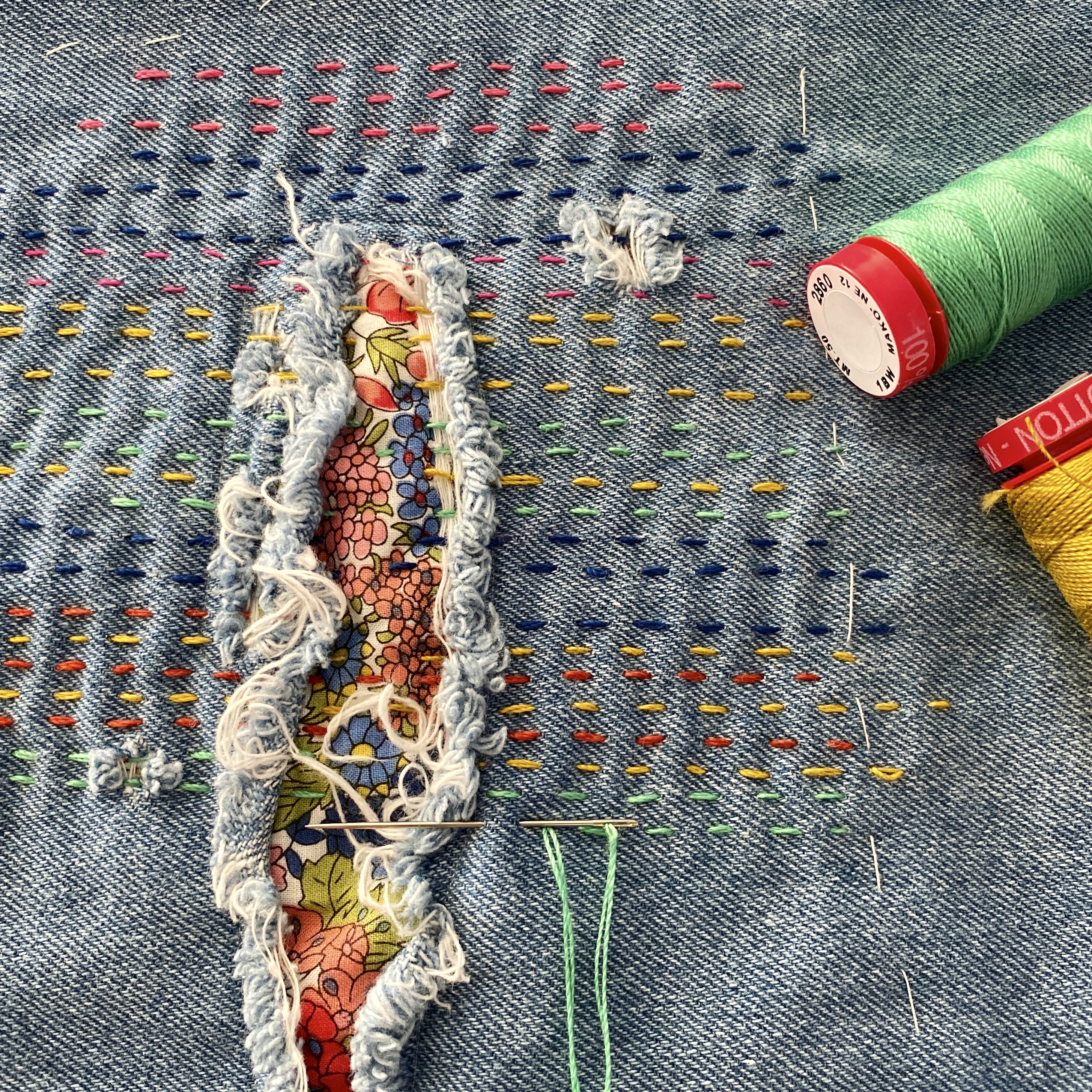 Visible Mending Experimentation - Samelia's Mum