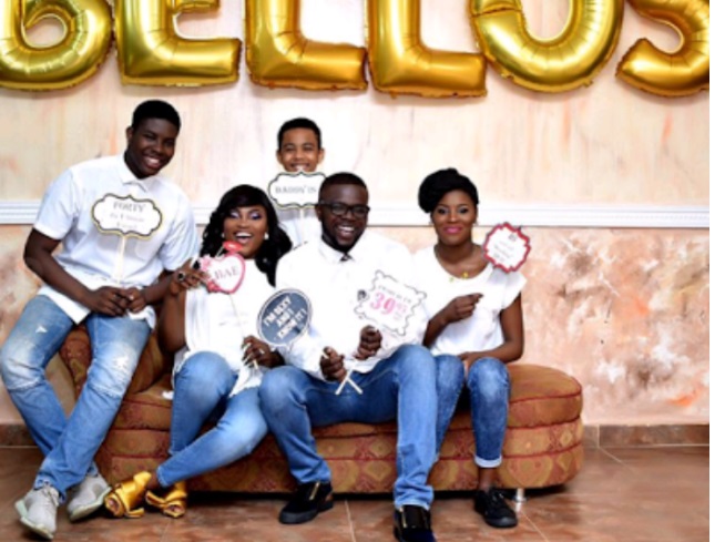 E NEWS!!! Funke Akindele's Husband,Jjc Shares Family Portrait As He Turns 40