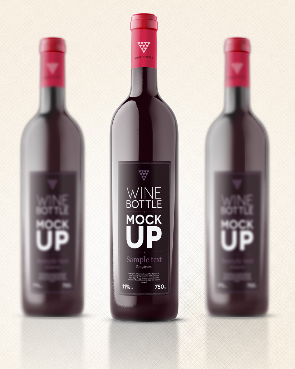 Download Free Wine Bottle Mockup PSD Template | PhotoshopRIVER©