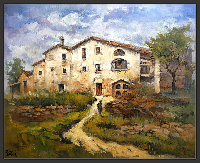 HISTORIA-MASIA-CAL PELFORT-CAMPS-PINTURA-ART-FONOLLOSA-PAISATGES-MASIES-ANTIGUES-CATALUNYA-ARTISTA-PINTOR-ERNEST DESCALS