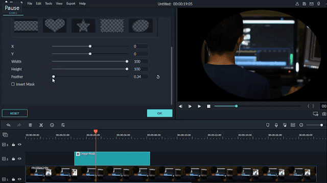 دورة تعلم وشرح Filmora 9 شرح تأثير القناع Mask Effect Filmora