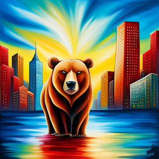 Stable Diffusion DreamStudio Beta: Angry Bear on Wall Street