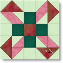 Brighton Beach quilt block image © W. Russell, patchworksquare.com