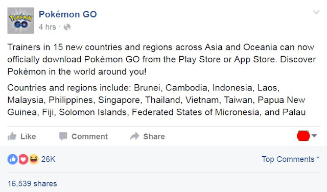 Pokemon Go Resmi Masuk dan Bisa Didownload di Indonesia