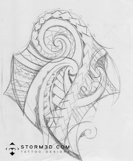 quick tattoo sketch design maori samoan style