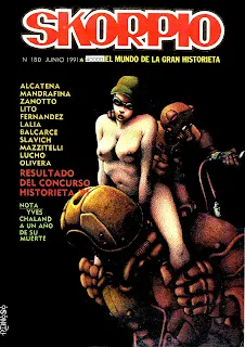 Revista Skorpio - El mundo de la gran historieta n 180 - Ediciones Récord junio 1991 - Hugo Reinoso tapa