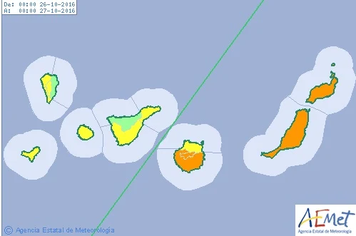 Suspendidas clases escolares en Fuerteventura y Lanzarote, Canarias,   25 octubre