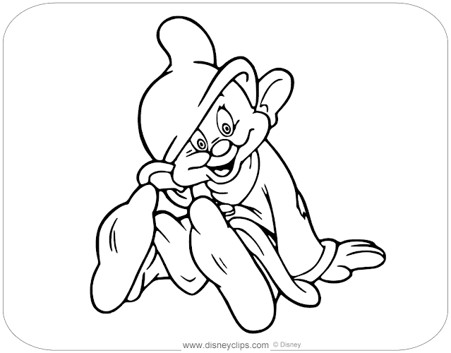 Dopey dwarf coloring pages 1