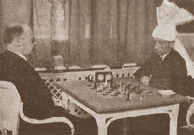 Partida de ajedrez Tartakower frente a Sultan Kahn en 1931
