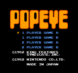 ファミコンキャラクター名鑑 ポパイ Popeye