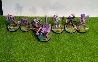 Slaanesh, Daemonette, demonette, fiend, unreleased, oop, Games, Workshop, blood, bowl, team, painted, base, Oldhammer