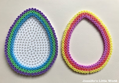 Hama bead Easter egg shaped sun catchers craft