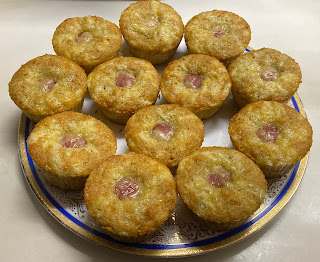 Low carb cheddar corn dog muffins