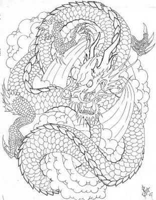 Tribal Dragon Tattoos Design