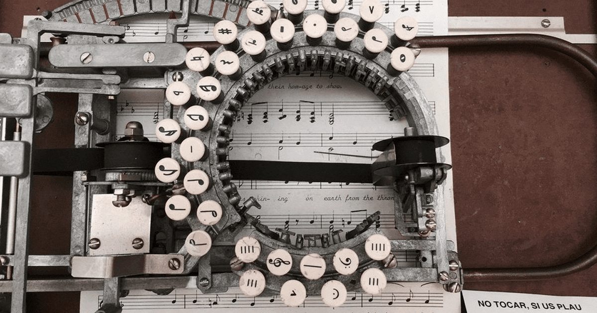 Beautiful Pictures Of A 1950s' Music Typewriter That Is Extremely Rare To Find Today