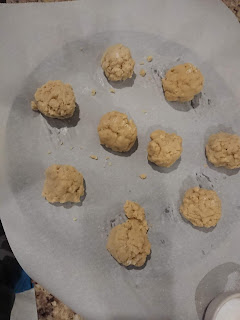 Cream Puff balls ready to be baked on a baking tray