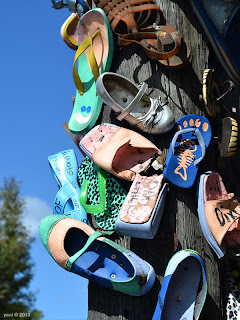 shoes nailed to a pole... bless you newtown