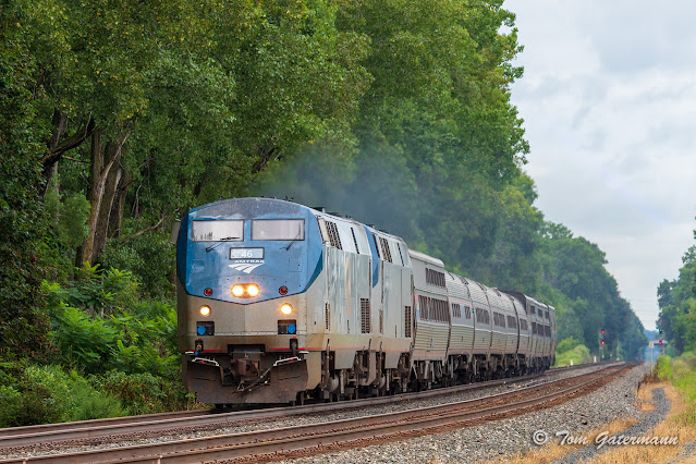 AMTK 46 & AMTK 90 lead the Lake Shore Limited at Pottery Road