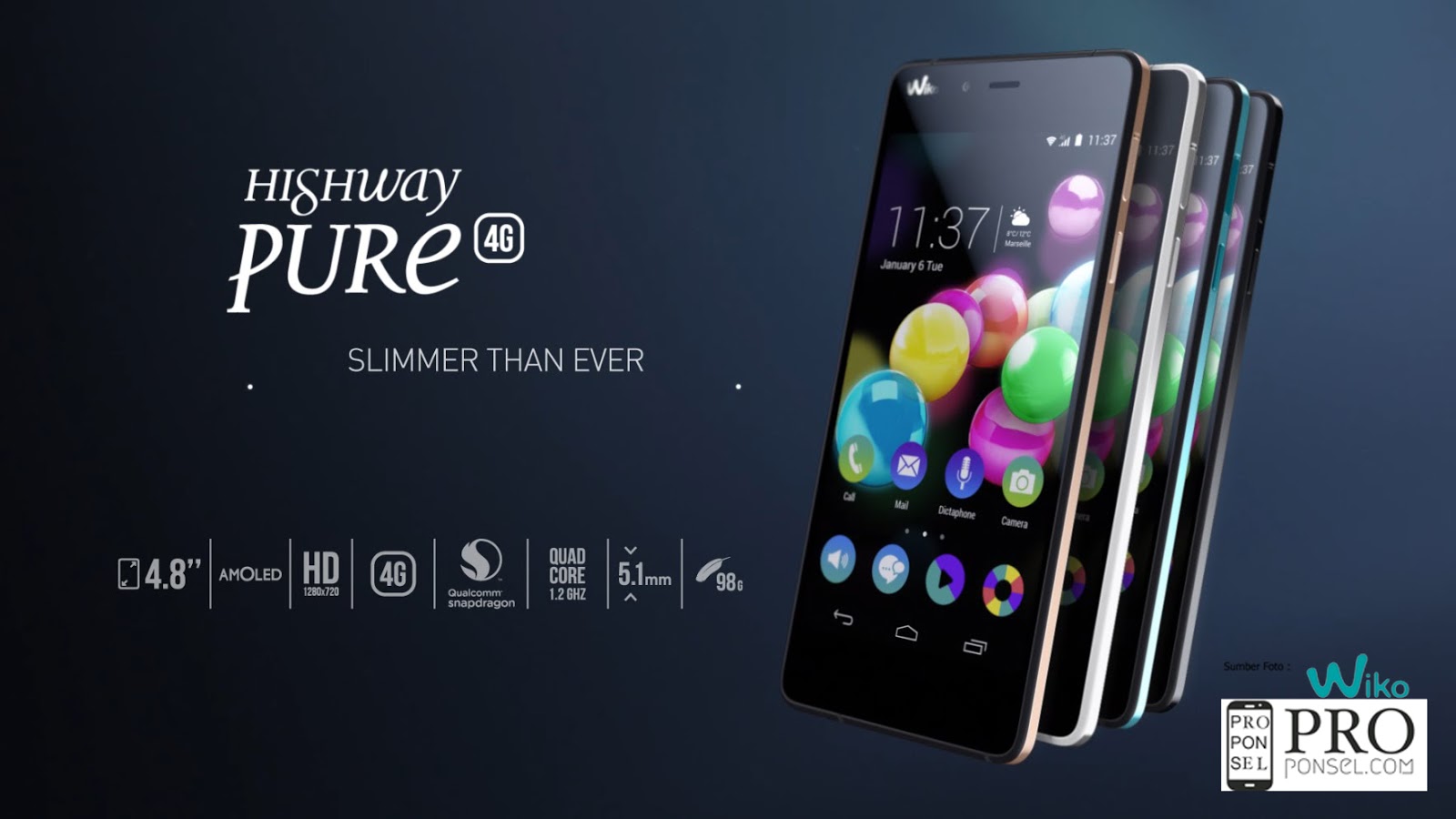 Wiko Highway Pure Juara Ponsel Tertipis Di Dunia Saat Ini