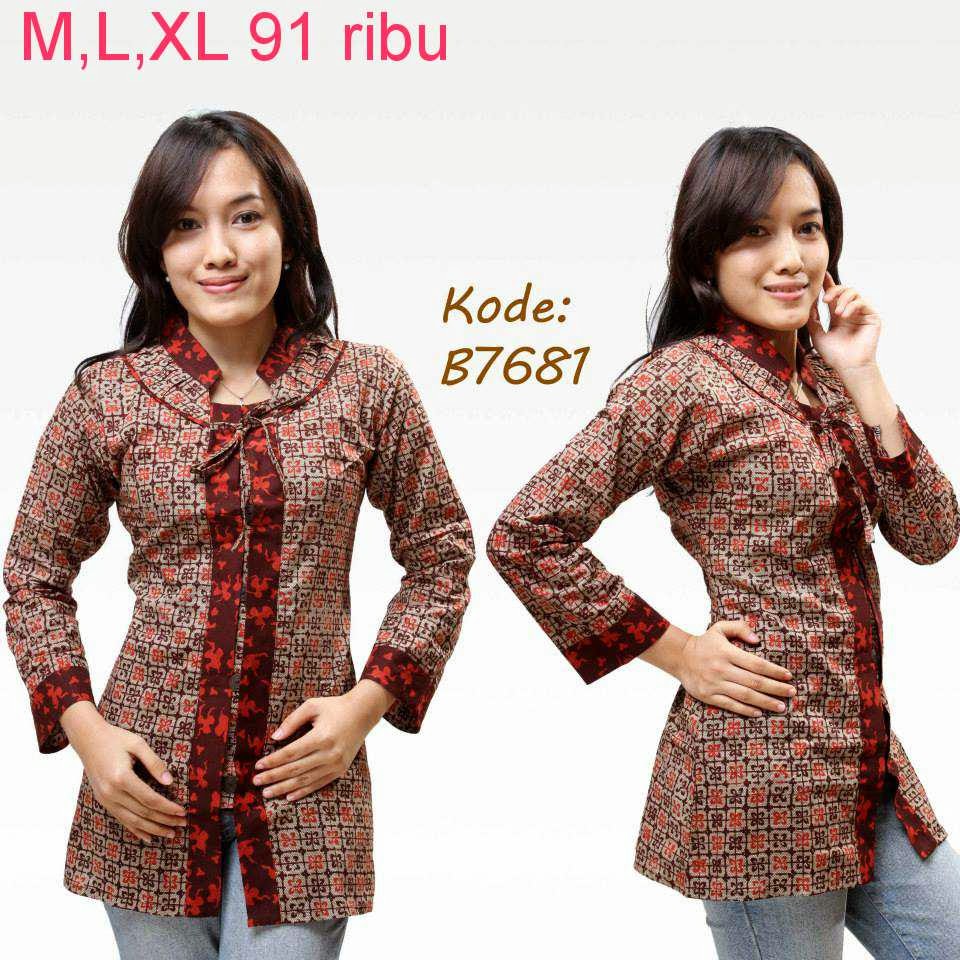  Contoh Model Baju Batik  Wanita Model  Baju  Batik 