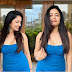 Poonam bajwa hot in blue sleeveless skirt